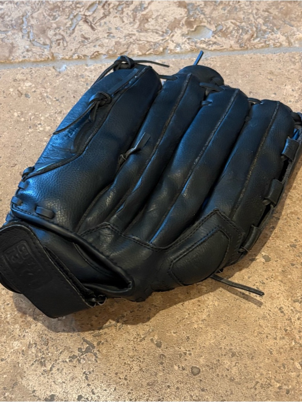 Wilson Black Leather Softball Glove with Yellow Accents 14” A2444 RHT - Picture 3 of 11
